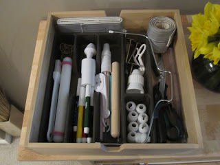 Drawer filled with cake supplies