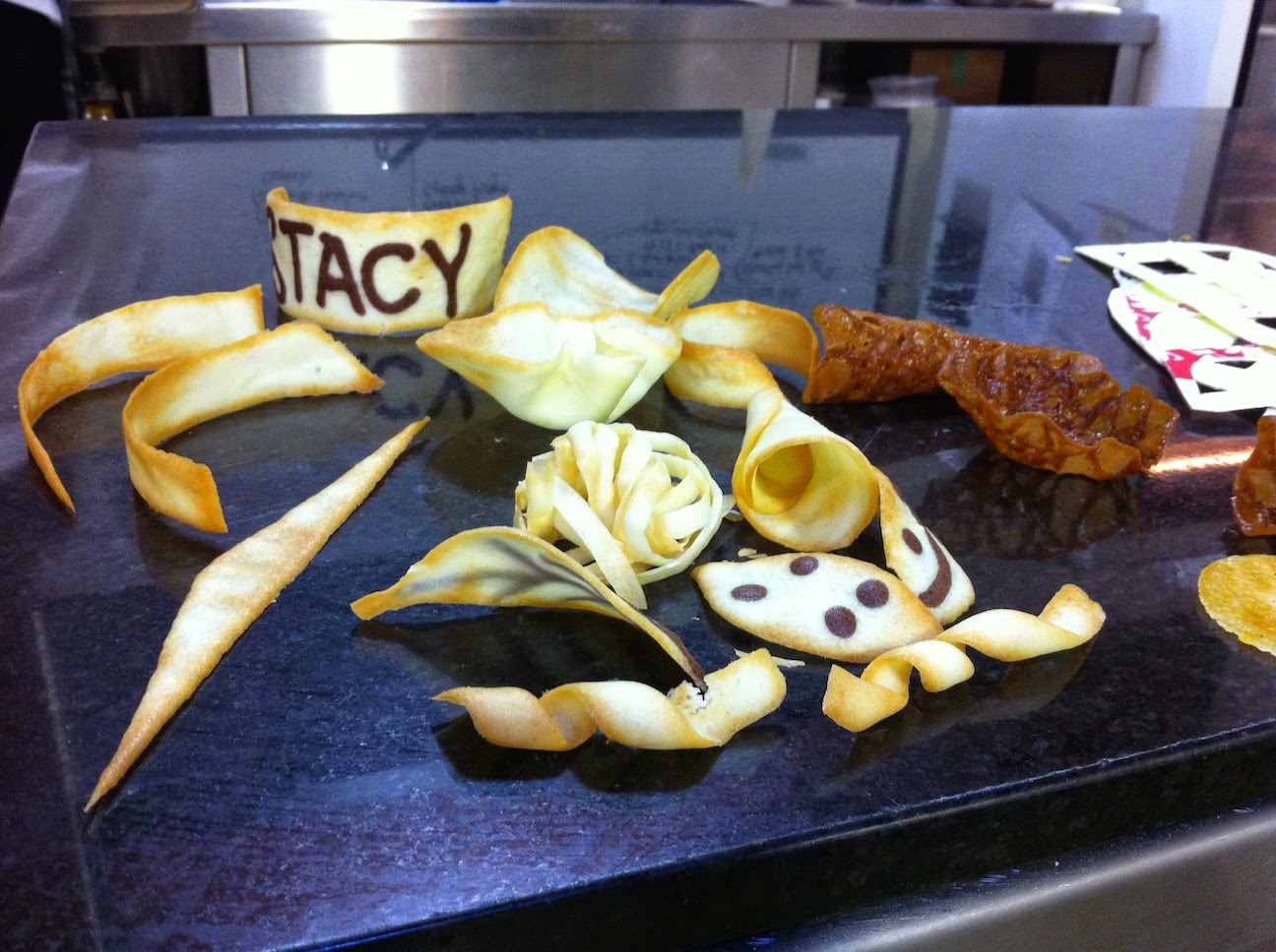 Various baked goods in the pastry kitchen.