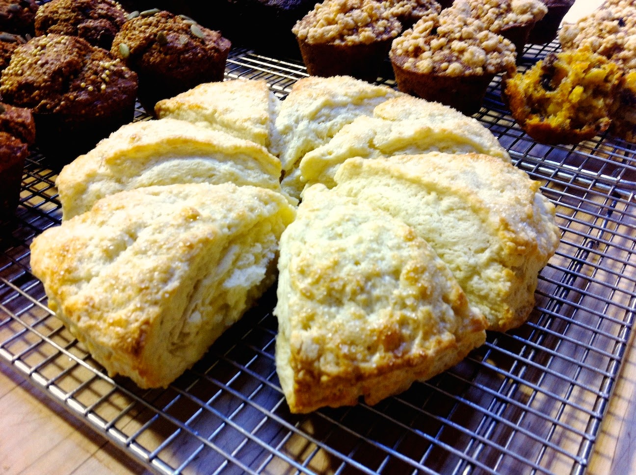 Various baked goods in the pastry kitchen.