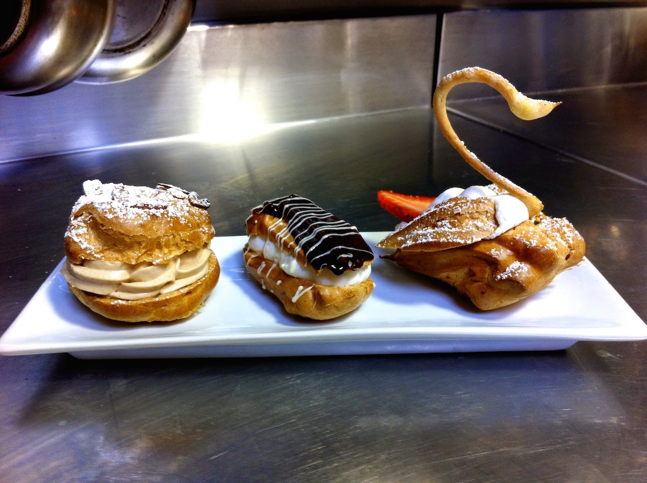 Various baked goods in the pastry kitchen.