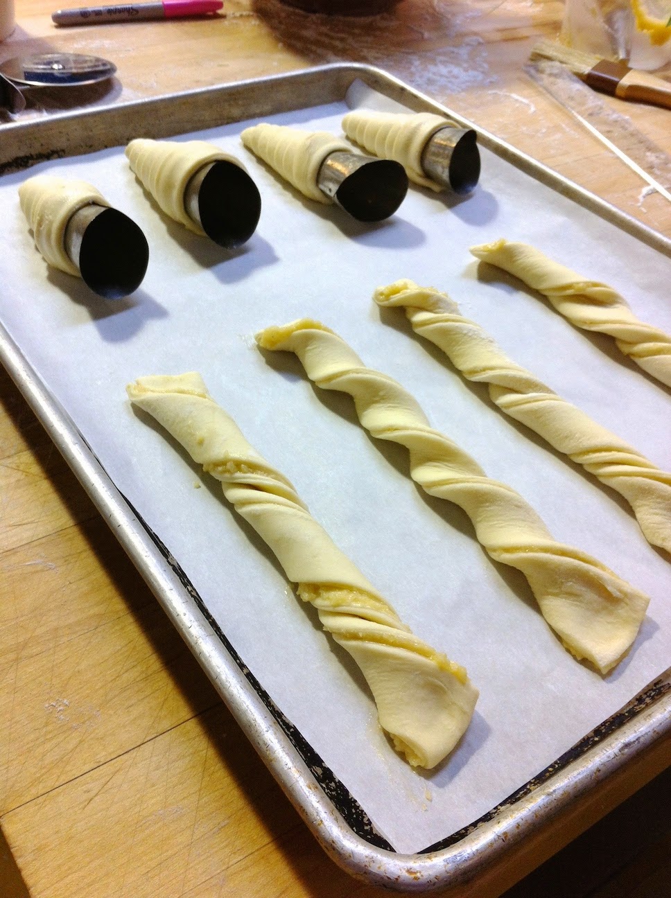 Various baked goods in the pastry kitchen.