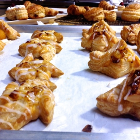 Various baked goods in the pastry kitchen.