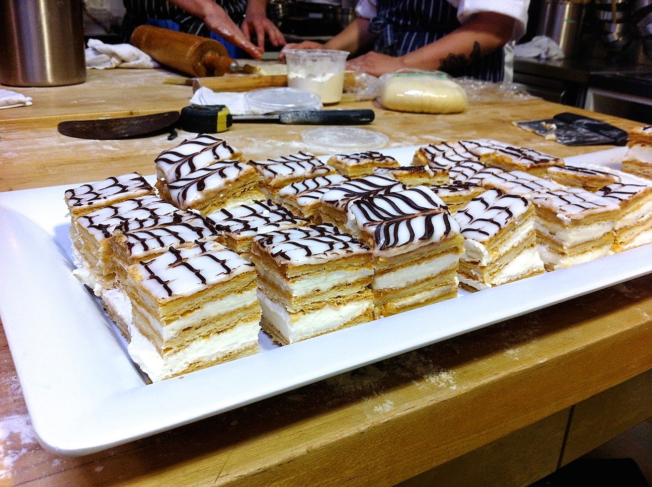 Various baked goods in the pastry kitchen.