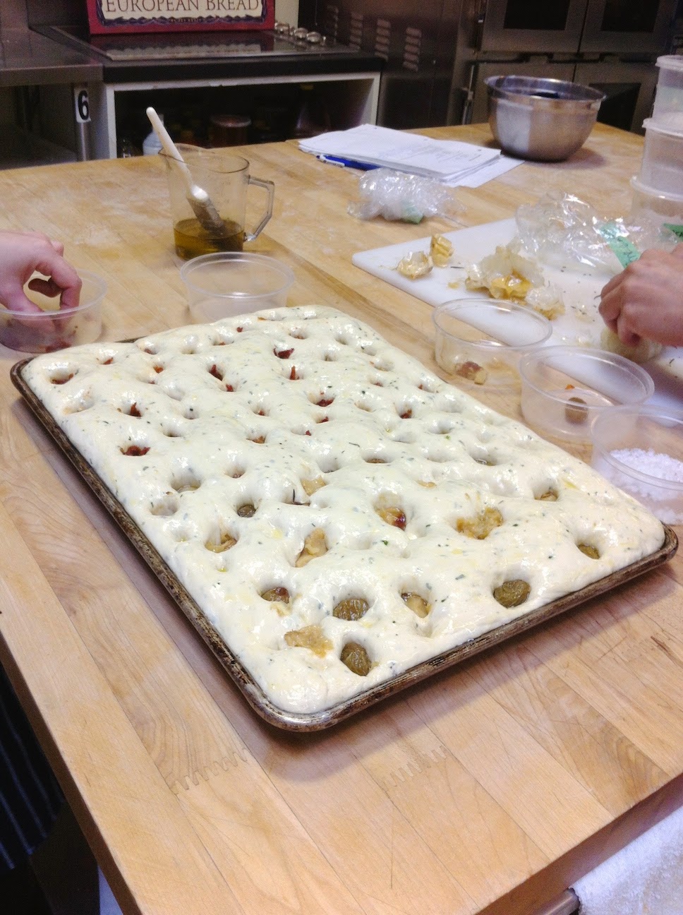 Scenes from the pastry kitchen.