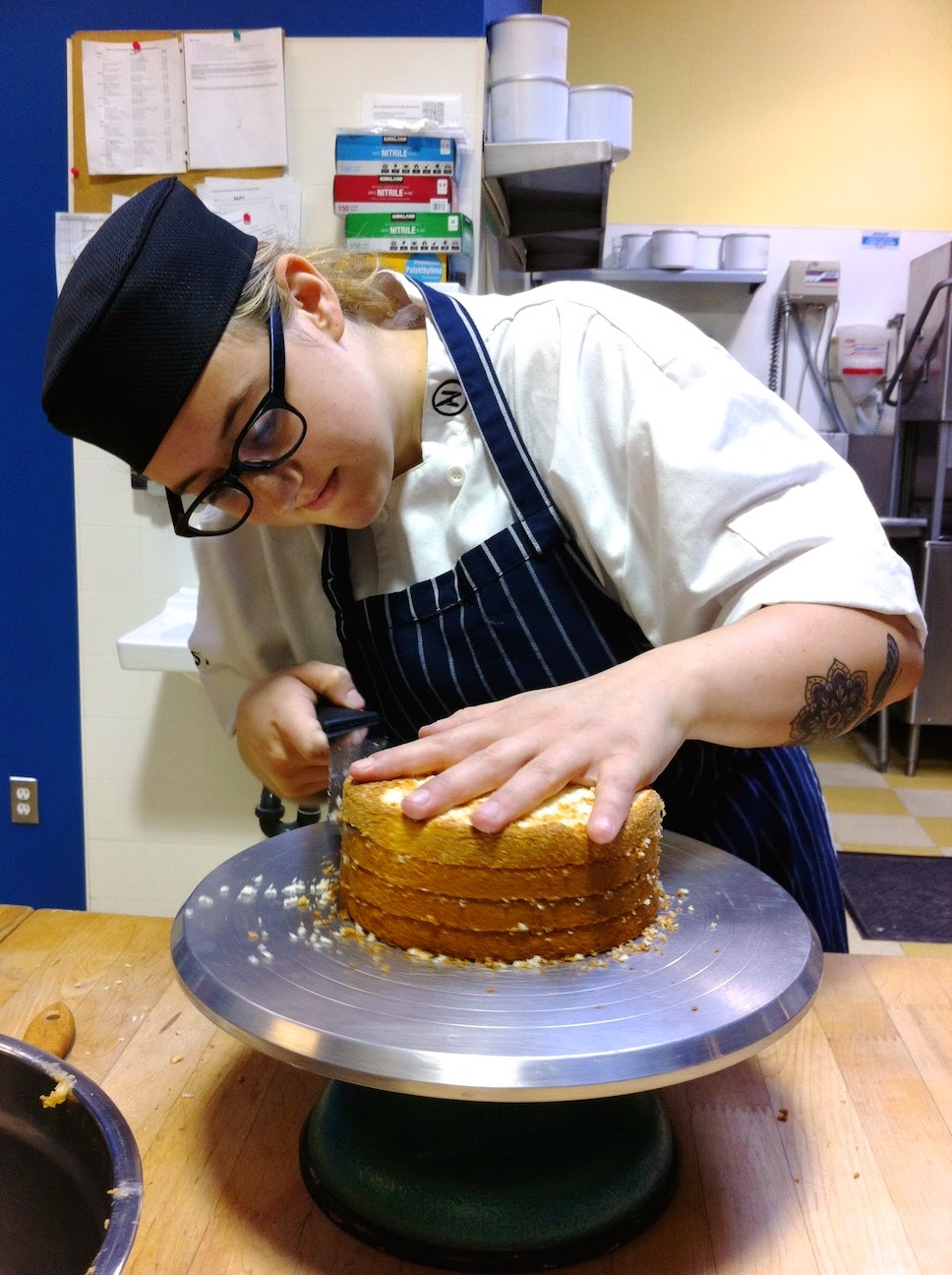 Scenes from the pastry kitchen.