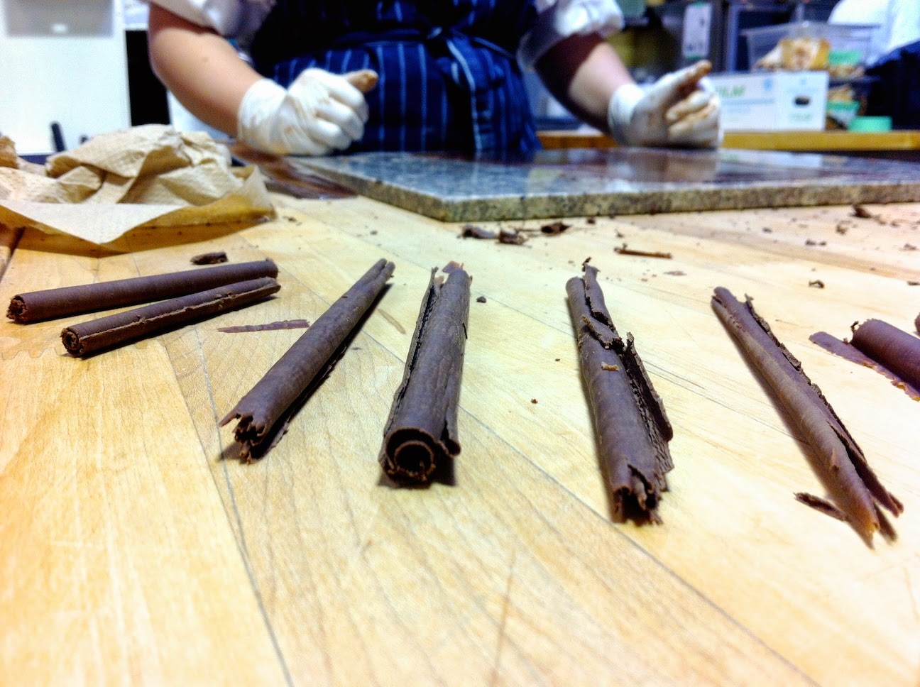 Scenes from the pastry kitchen.