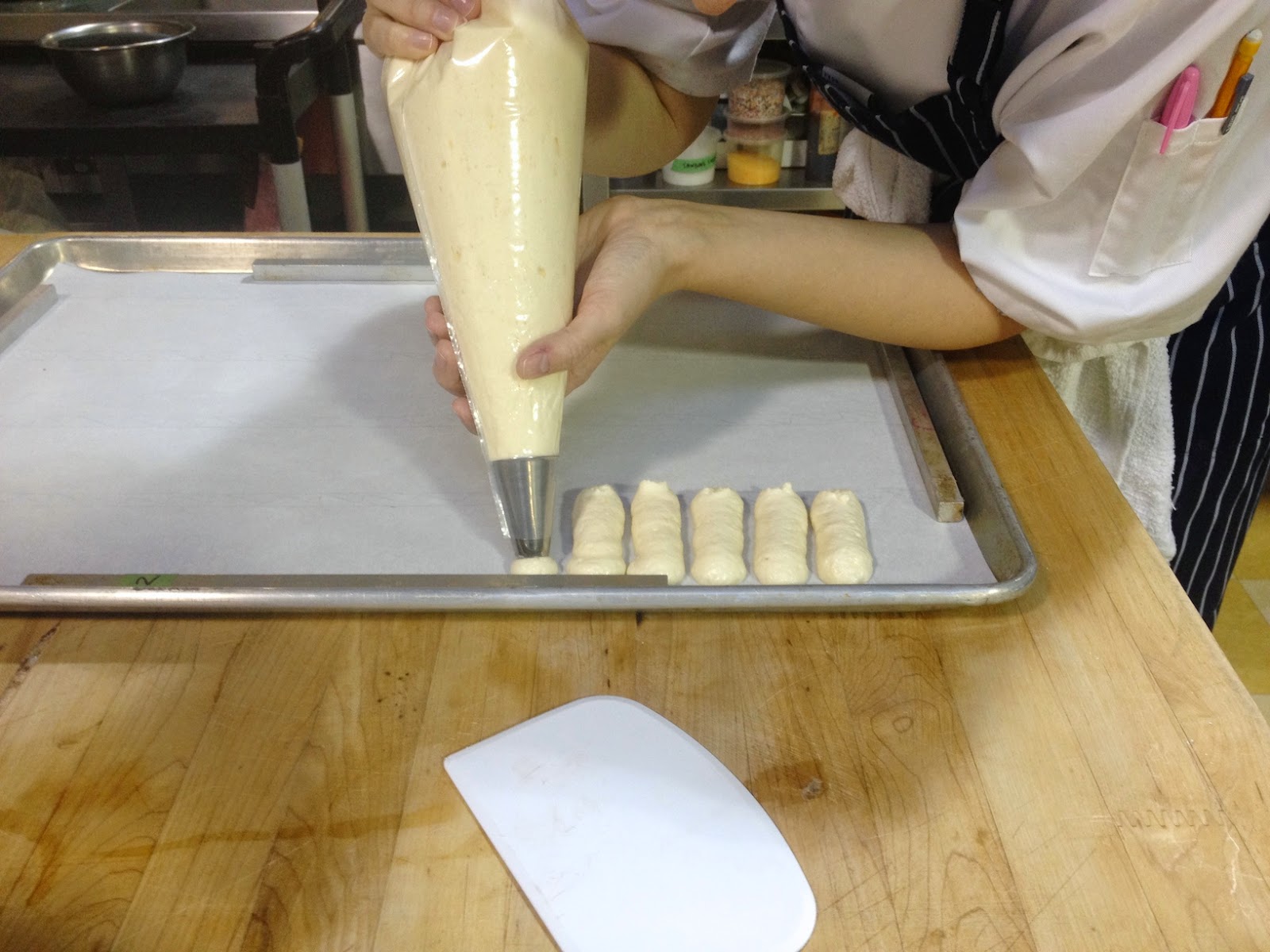 Scenes from the pastry kitchen.