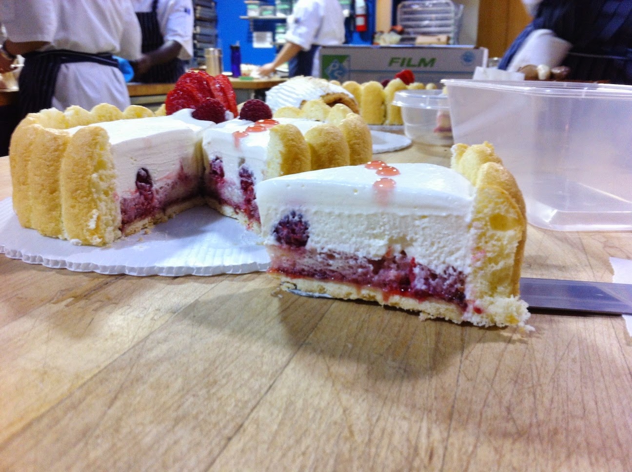 Scenes from the pastry kitchen.