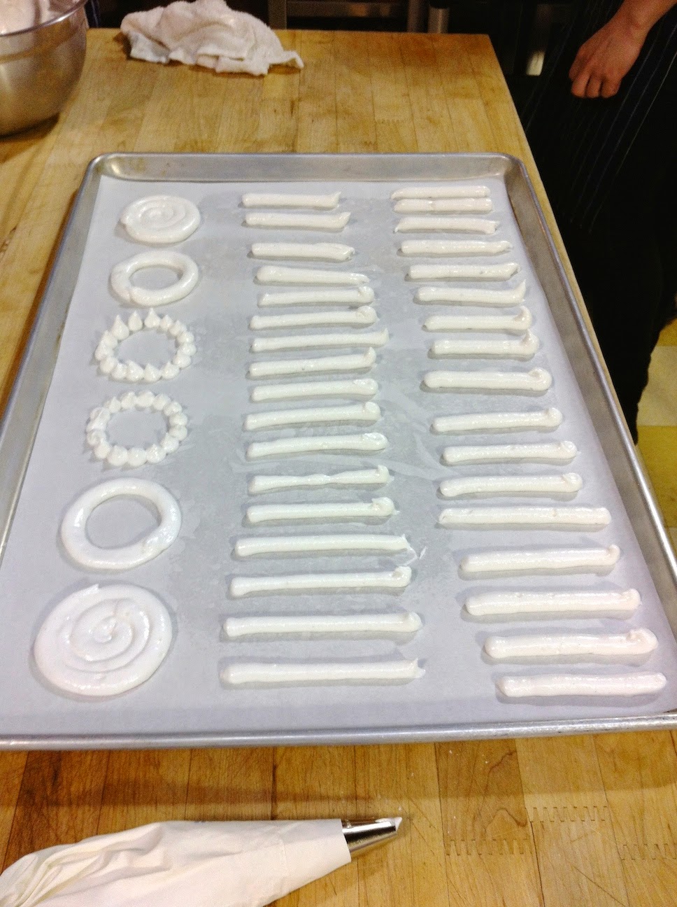 Scenes from the pastry kitchen.