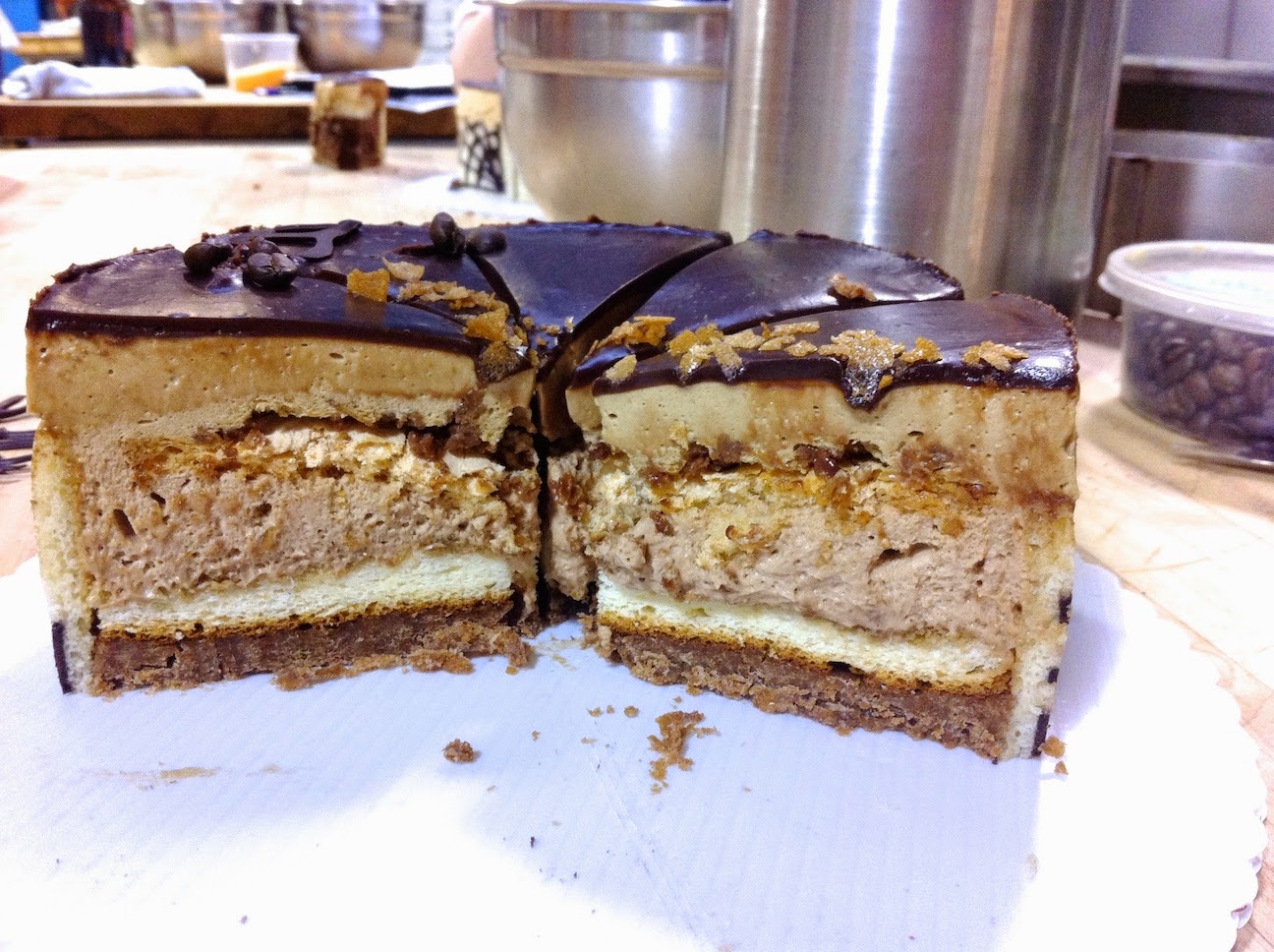 Scenes from the pastry kitchen.