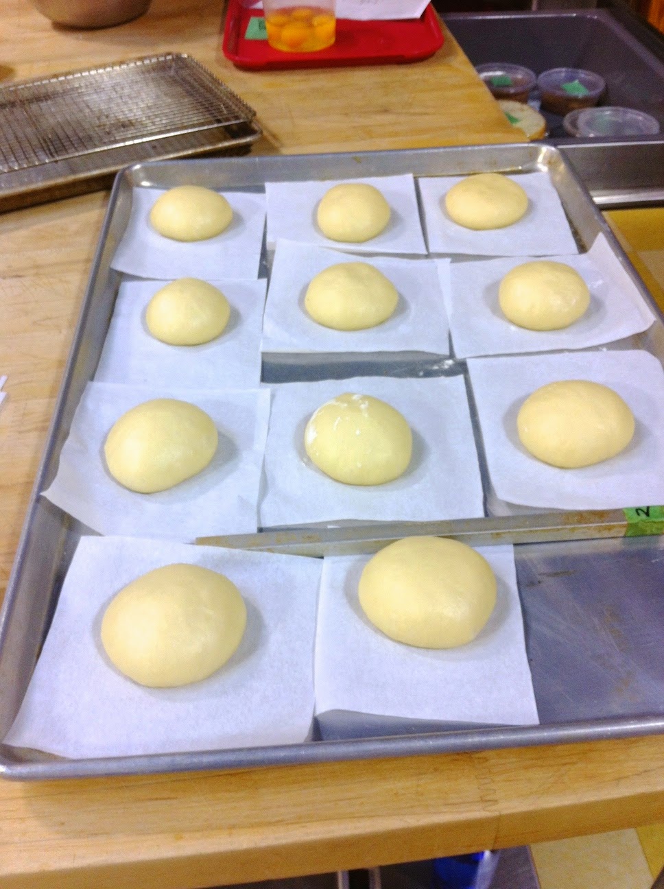 Scenes from a pastry kitchen.