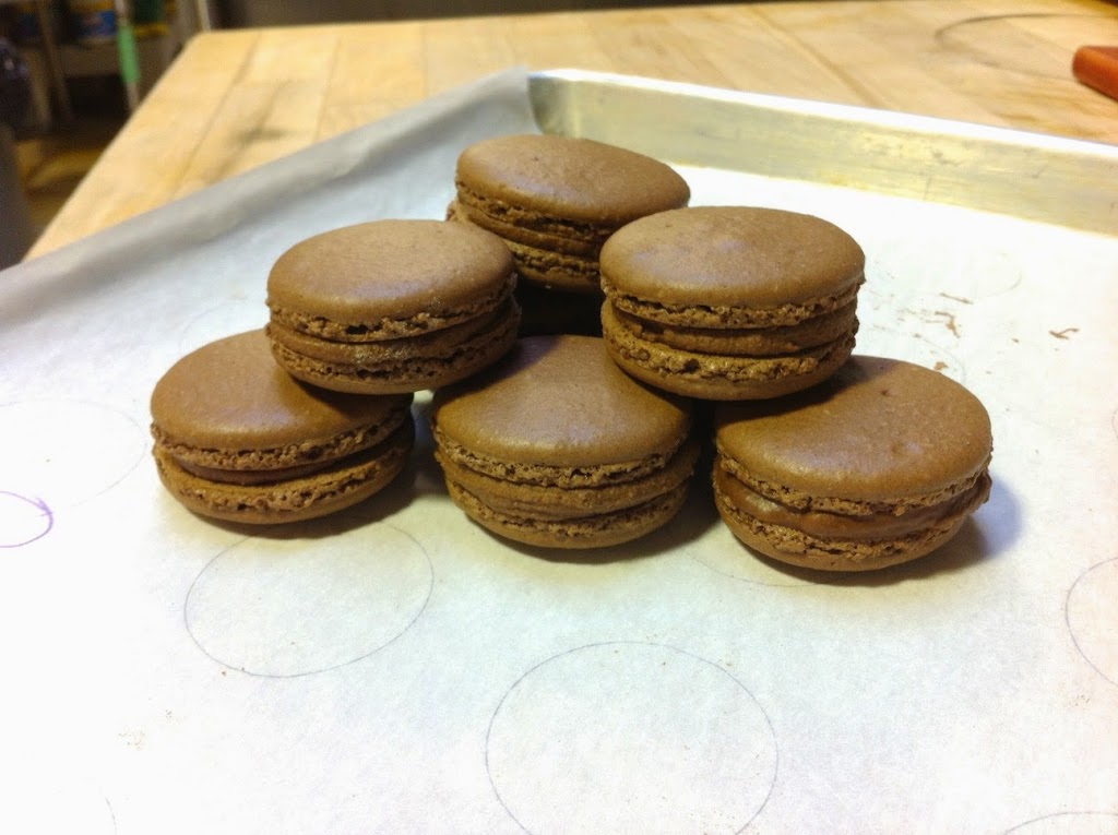 Scenes from a pastry kitchen.