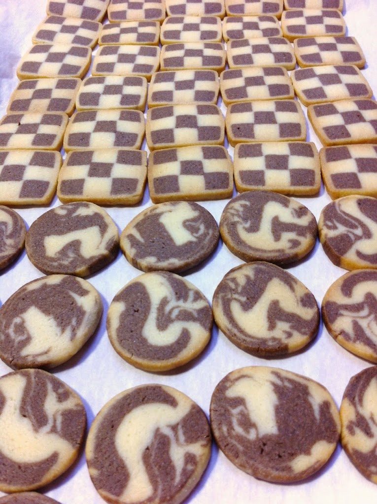 Scenes from a pastry kitchen.