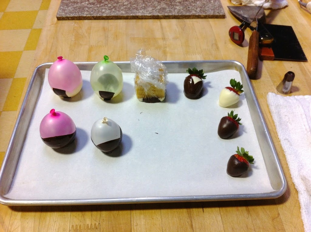 Scenes from a pastry kitchen.