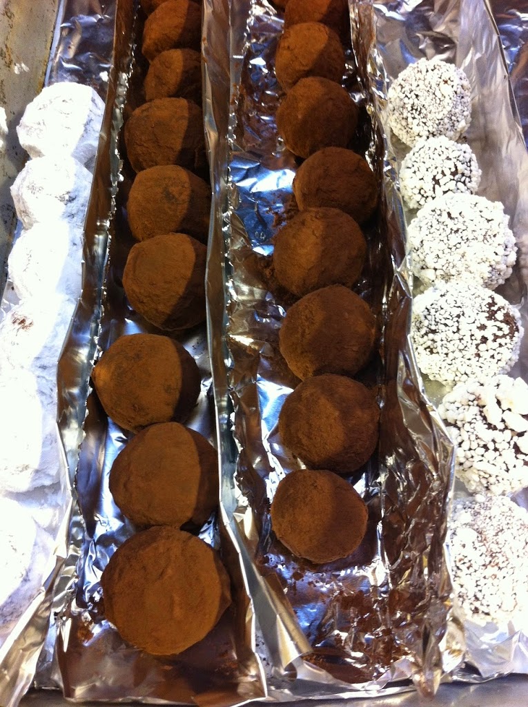 Scenes from a pastry kitchen.