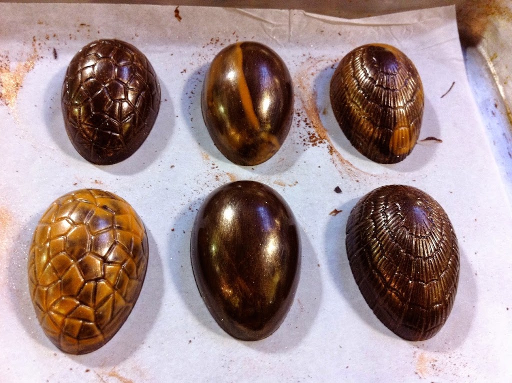 Scenes from a pastry kitchen.