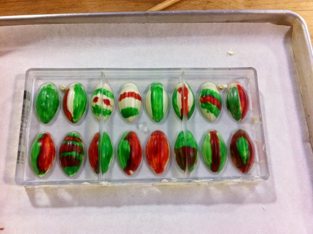 Scenes from a pastry kitchen.