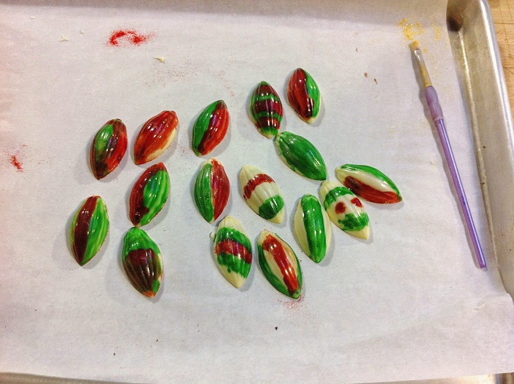 Scenes from a pastry kitchen.