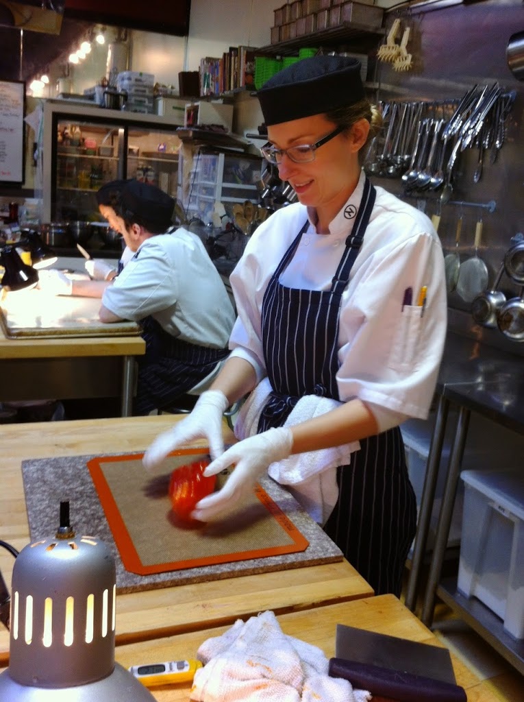 Scenes from a pastry kitchen.