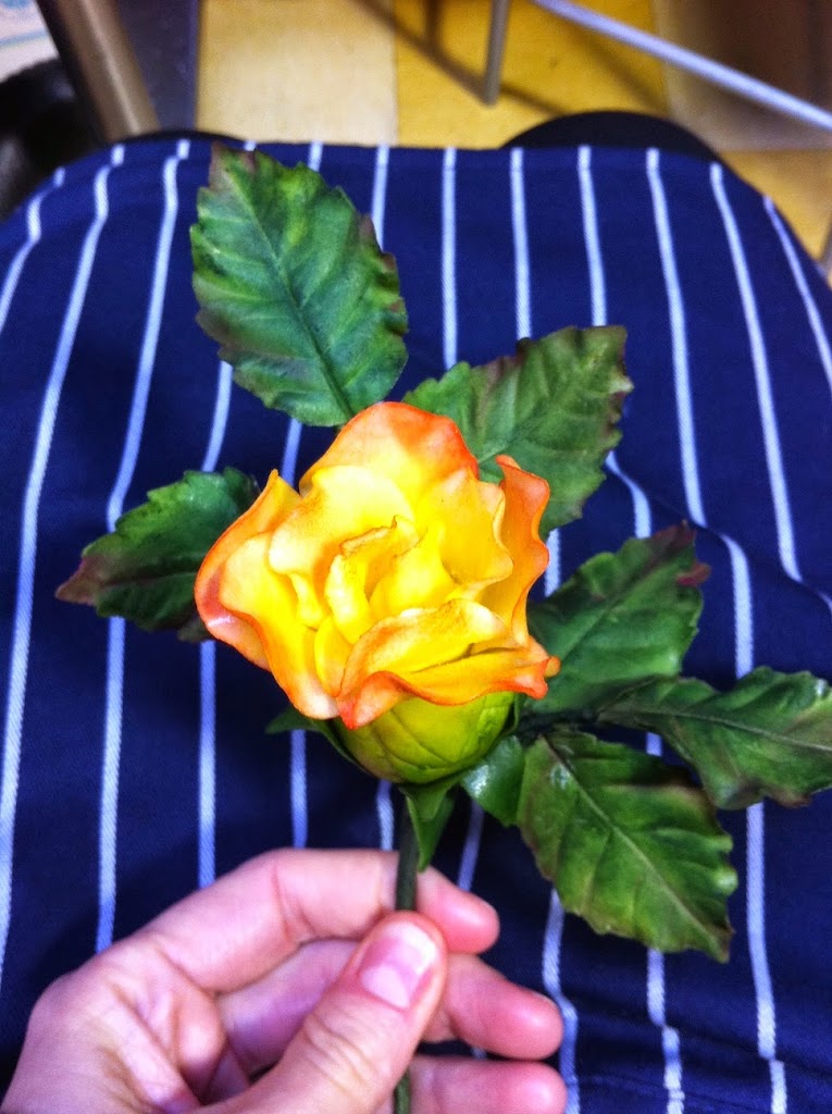 Scenes from a pastry kitchen.