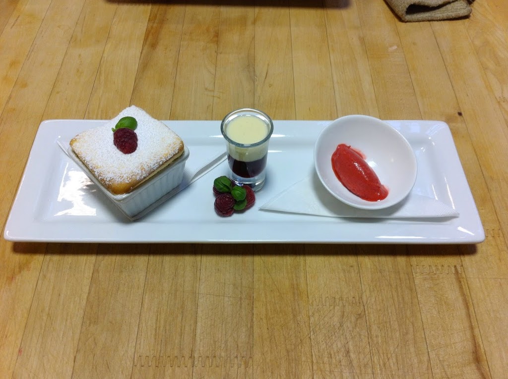 Scenes from a pastry kitchen.