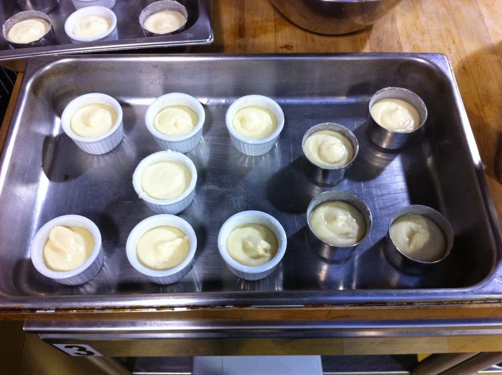 Scenes from a pastry kitchen.