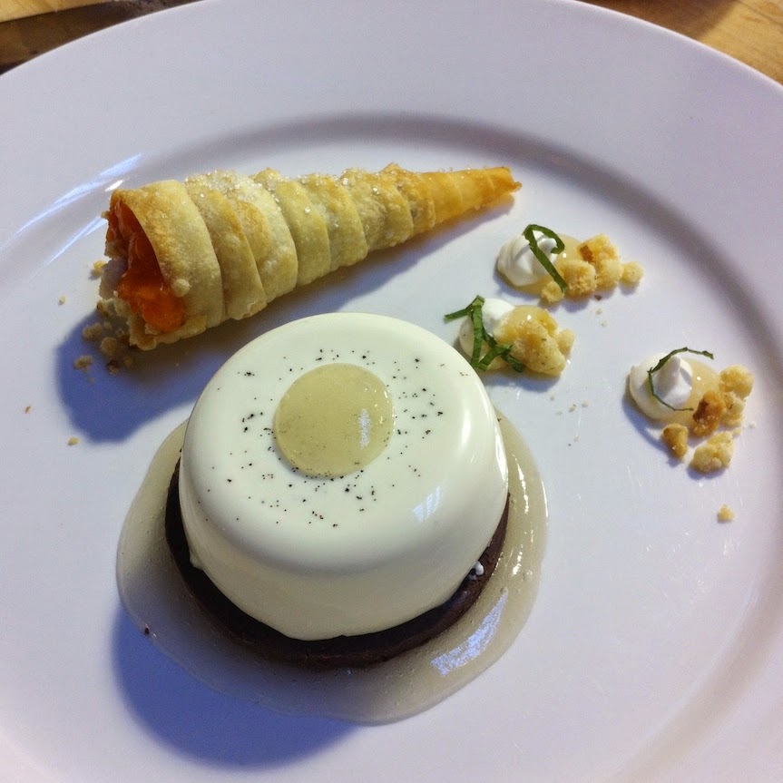 Scenes from a pastry kitchen.