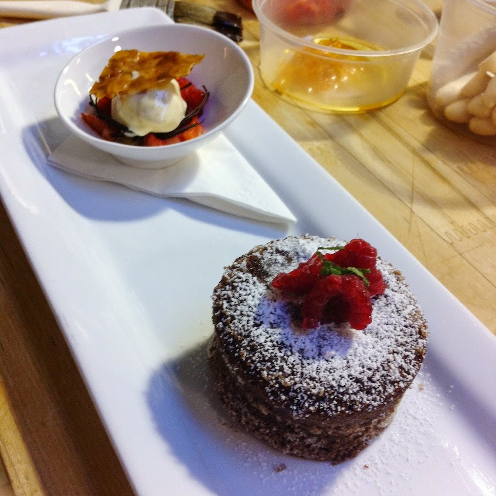 Scenes from a pastry kitchen.