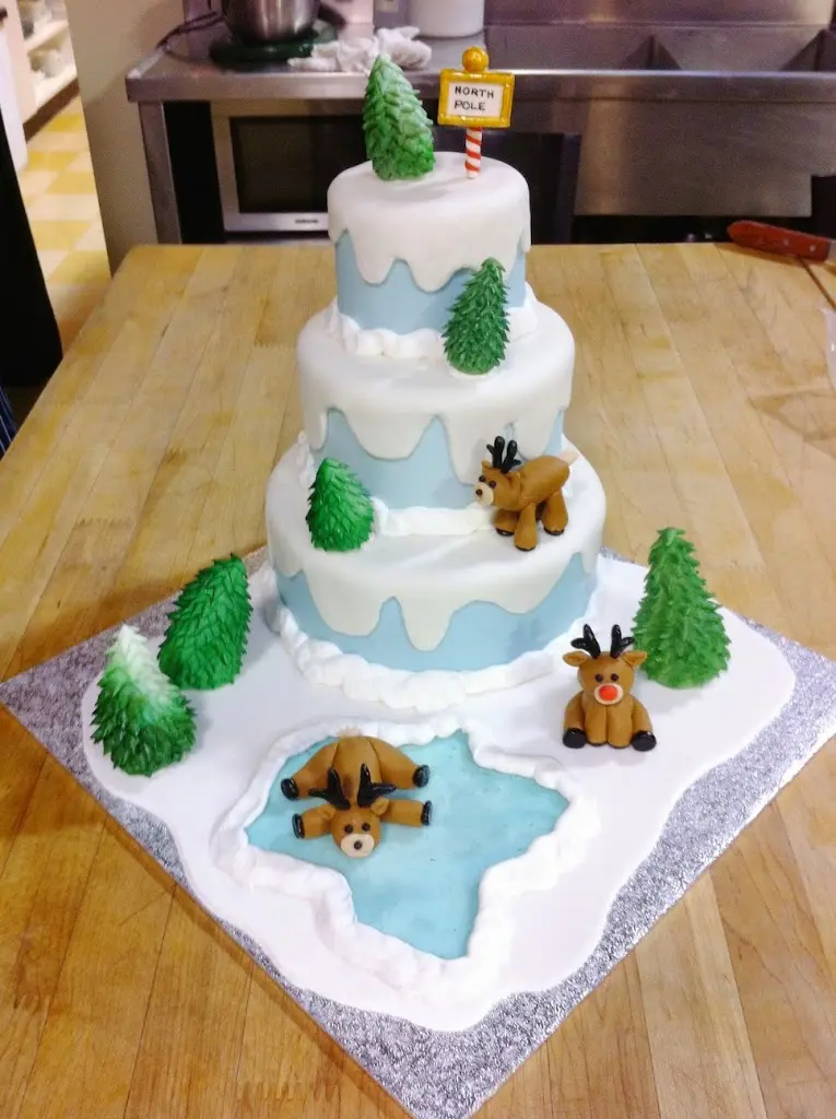 Scenes from a pastry kitchen.