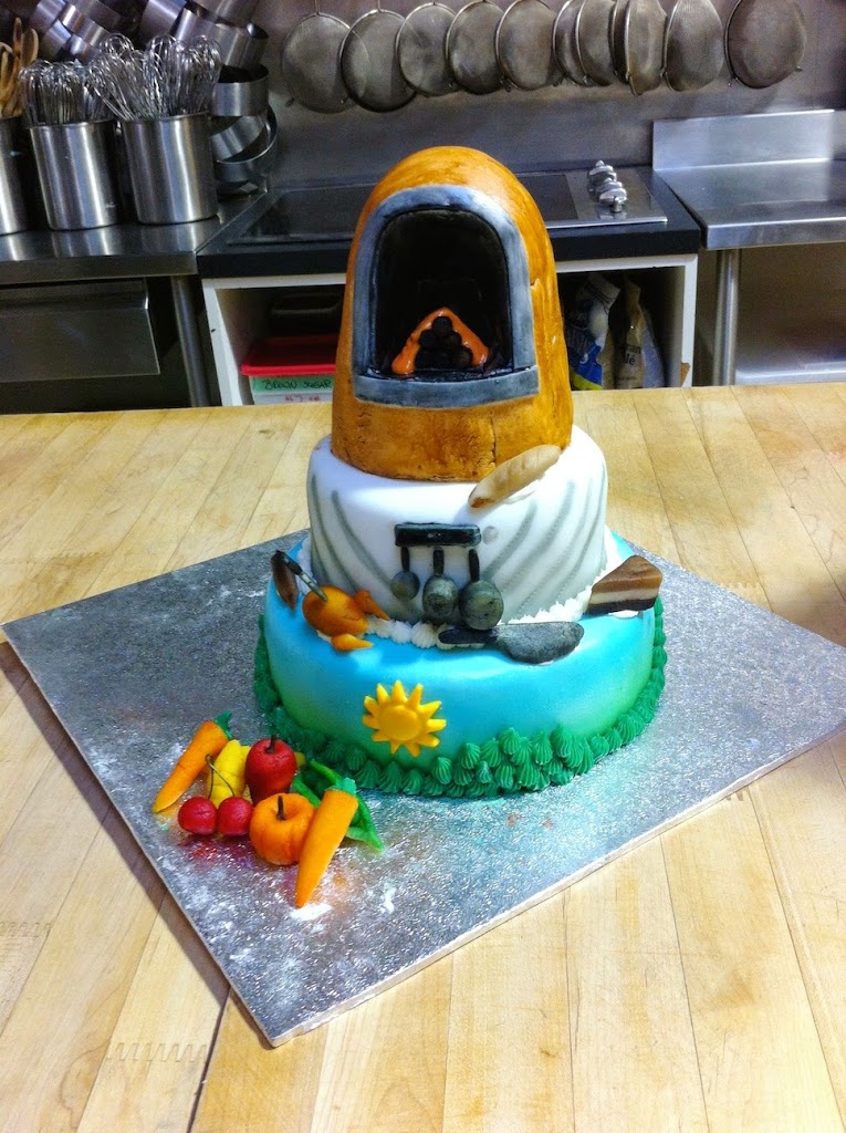 Scenes from a pastry kitchen.