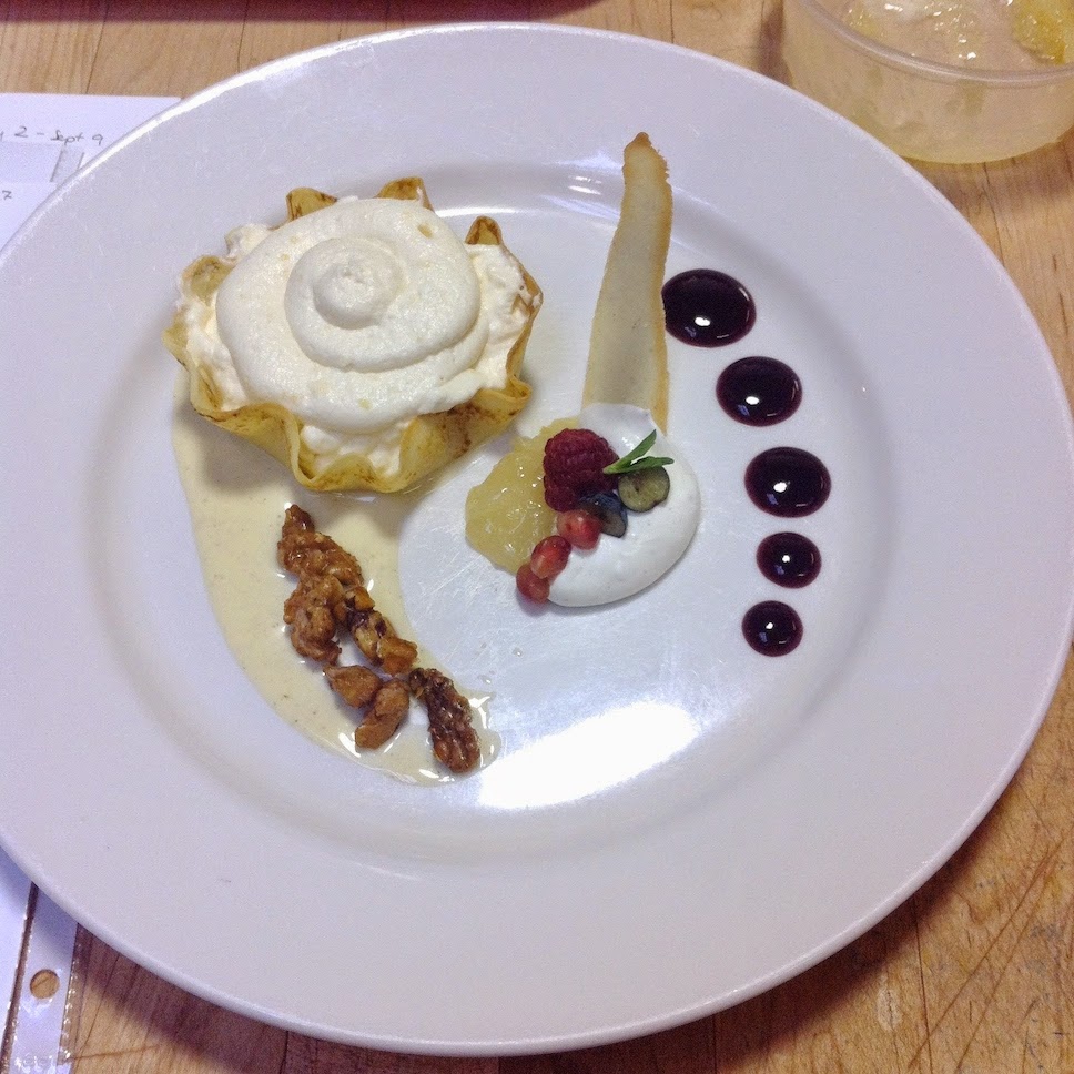 Scenes from a pastry kitchen.