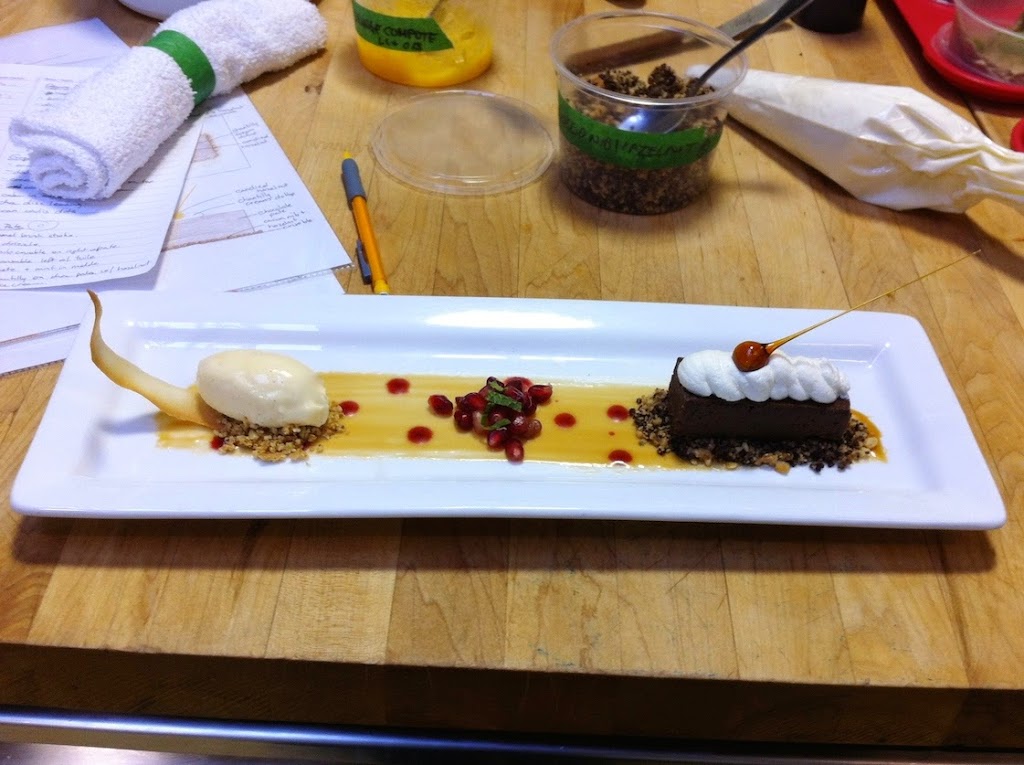 Scenes from a pastry kitchen.