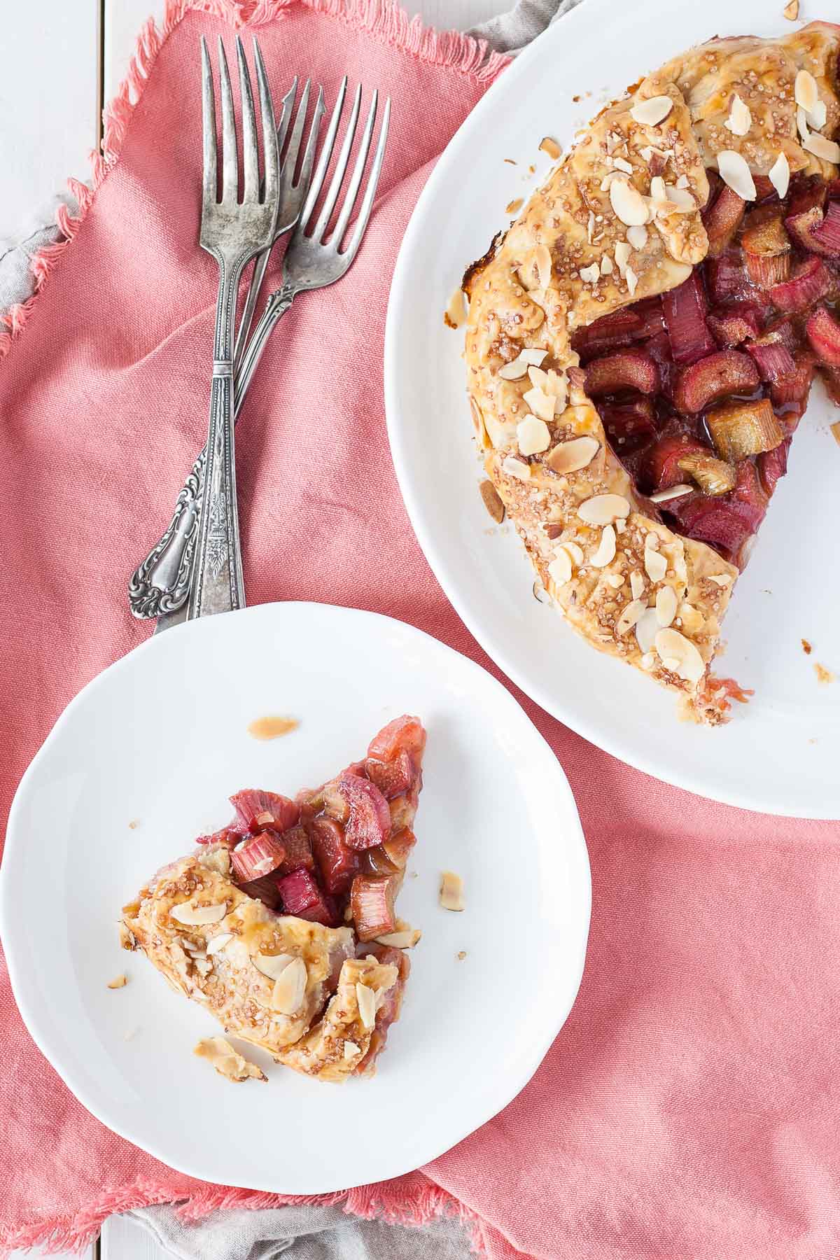 Galette with a slice taken out.