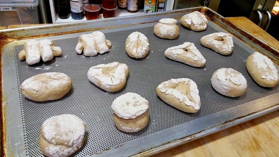 Scenes from the pastry kitchen.